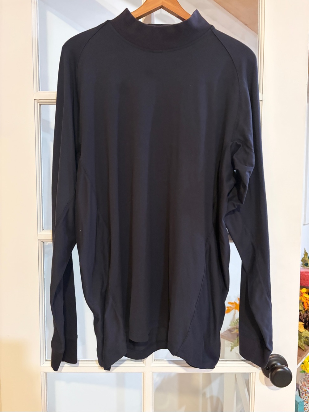 Zero Restriction XL Navy Blue Athletic Mock Turtleneck Golf Top Shirt